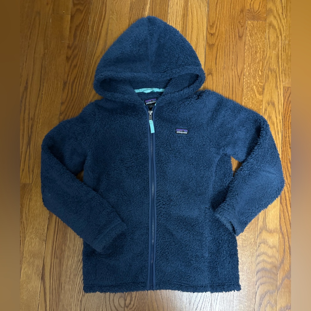 Patagonia Girls Navy Sherpa Fleece Jacket